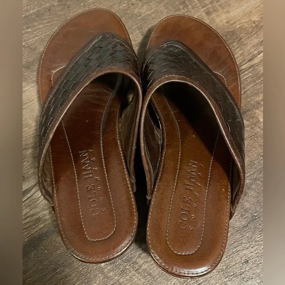 Cole Haan country vintage Brazilian clog braided leather sandals womens 6 - Picture 4 of 9